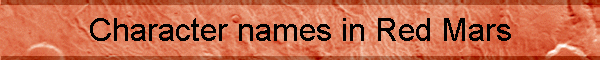 Character names in Red Mars